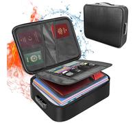 Classeur A4 Extensible à Classer Dossiers Incendiophiles avec Fermeture Éclair et Étiquettes Conférencier en Cuir Système avec 12 Compartiments et Compartiments Multiples pour Dossiers A4, Passeport