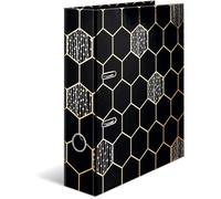 Classeur A4 - Motif Abstract Hexagon - Dos 70mm - Carton robuste - Finition brillante