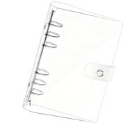 Classeur A5 à 6 Anneaux - PVC Souple Transparent Imperméable, Classeur Rechargeable pour 120 Feuilles, Idéal pour Bureau, École et Université