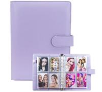 Classeur A5 Collectionneur de Cartes Avec 30 Paquets de 240 Pochettes de Cartes, Couverture de Classeur En Cuir PU à 6 Anneaux Pour Organiser Les Cartes à Collectionner, Les Cartes-Photos de K-Pop