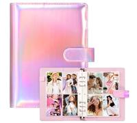 Classeur A5 Collectionneur de Cartes Avec 30 Paquets de 240 Pochettes de Cartes, Couverture de Classeur En Cuir PU à 6 Anneaux Pour Organiser Les Cartes à Collectionner, Les Cartes-Photos de K-Pop