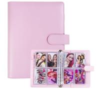 Classeur A5 Collectionneur de Cartes Avec 30 Paquets de 240 Pochettes de Cartes, Couverture de Classeur En Cuir PU à 6 Anneaux Pour Organiser Les Cartes à Collectionner, Les Cartes-Photos de K-Pop