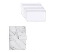 Classeur A6 Avec 8 Pochettes 6 Trous Blanc