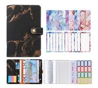 Classeur A6 Budget, Classeur Enveloppe Budget Set, Classeurs à anneaux, Classeur Budget Planner pour Économiser de l'argent, Planifier vos Dépenses - Noir