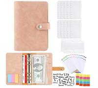 Classeur A6 en cuir PU de qualité supérieure, comprenant 10 pochettes et des feuilles de budget, idéal pour la gestion budgétaire et la
