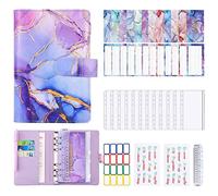 Classeur A6 Enveloppe Budget, Budget Planner avec 12 Pochettes Depenses Transparentes à Fermeture Éclair, La Budgétisation De L'argent Enveloppes Économiser-Violet