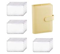 Classeur A6 Planificateur Pour Carnet De Notes Et 12 Pièces, Classeur À 6 Trous, Dossier À Fermeture Éclair, Pochettes De Reliure, Portefeuille À Enveloppe D'argent