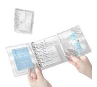 Classeur A7, planificateur rechargeable à trois plis avec pages détachables | Carnet de notes A7 en PVC avec pages de planification hebdomadaires et lignées détachables pour l'école, le bureau