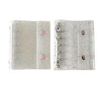 Classeur A7 pour organiseur d'argent, 2 anneaux transparents, planificateur budgétaire avec enveloppes de trésorerie, portefeuille pour économie d'argent pour budget, motif étoile