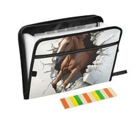 Classeur accordéon mural avec trou 3D - 13 poches - Format A4 - Fermeture éclair - Pour l'école, la maison, le bureau, la salle de classe - Blanc