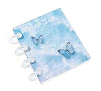 Classeur autocollant transparent, couverture de livre portable, étui pour ordinateurs portables avec 20 pages intérieures, robuste en polypropylène et acrylique autocollant, classeur de documents avec
