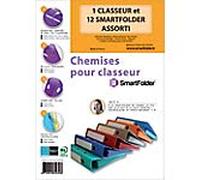 Classeur avec 12 Smartfolder Assortis - Pochette de Rangement - format A4