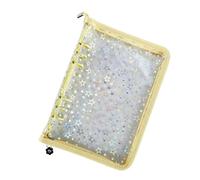Classeur avec fermeture éclair - 20 pages - Étoile transparente | Classeur A5 rechargeable pour l'école, les réunions, la lecture, la santé, les études, les tâches, la maison, le nettoyage