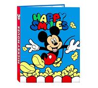 Classeur avec feuilles 4 anneaux Mickey Mouse Happy Smiles, 265 x 330 mm