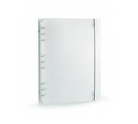 Classeur B5 Grand Format Transparent - Rond Classeur à Anneaux Métalliques pour Format B5 Standard 9 Anneaux pour Papier, Journal Rechargeable