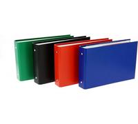 Classeur Balacron A5 À L'italienne Dos 35mm 2 Anneaux Ronds Couverture Pvc Coloris Assortis Plus 4 Intercalaires