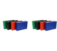 Classeur Balacron A5 À L'italienne Dos 35mm 2 Anneaux Ronds Couverture Pvc Coloris Assortis Plus 4 Intercalaires (Lot De 2)