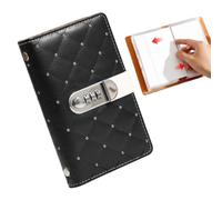 Classeur Budget 100 Enveloppes à Strass et Grand Classeur, Serrure à Code | Carnet Organiseur de Factures Pour Anniversaire Noël Chèque de Paie Frais Urgences Vacances Coupons Noir