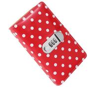 Classeur Budget 100 Enveloppes Cash Motif à Points Agenda Portable | Avec Cadenas À Code 11,38 x 17,78 cm Défi Carnet D'Épargne Pour Atteindre Objectifs Financiers Gestion