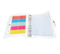 Classeur Budget A6 en Pvc Blanc Rentrée Scolaire, Pochettes Zippées