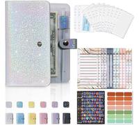 Classeur Budget A6 Francais, Agenda Budget Planner avec 12 Enveloppe Pochette Transparente, 12 Feuilles Budget
