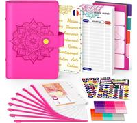 Classeur Budget Francais A6 Enveloppe Budget Planner - Carnet Budget Avec Pochette Budget, Budget Planner Francais Complet Pour Économiser De L'argent, Planifier Vos Dépenses, Style Mandala (Rose)