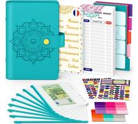 Classeur Budget Francais A6 Enveloppe Budget Planner Francais, Carnet Budget Avec Pochette Budget Enveloppe, Organisateur Planificateur Agenda Budget, Carnet Economie Argent, De (Bleu)