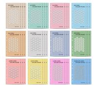 Classeur budgétaire A6, 48 pièces/ensemble, classeur 2 en 1 avec fermeture éclair, enveloppes d'argent, défi d'économie 'argent