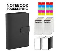 Classeur Budgétaire A6 Avec Pochettes, Étiquettes Et Feuilles Budgétaires - Matériau Pu Pvc, Format Compact, Options Noir/Violet