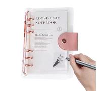 Classeur budgétaire A6 - Planificateur clair à 6 anneaux, fournitures de papeterie avec fonction durable, bloc-notes annuel avec détails pratiques, classeur, santé, habitudes mentales, tâches