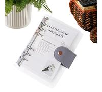 Classeur budgétaire A6 | Planificateur de budget transparent à 6 anneaux, année de note pour l'étude de voyage d'entraînement Anniversaire à la maison Lire mentale habitude de vacances
