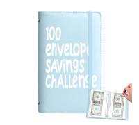 Classeur budgétaire avec enveloppes d'argent - Organiseur de des économies d'argent de 100 jours | Système de pochette rechargeable pour , adultes, étudiants, contrôle des dépenses de