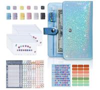 Classeur budgétaire | Classeur A6 Gypsophila A6 | Classeur budgétaire élégant avec enveloppes à fermeture éclair | Système d'enveloppe pour espèces idéal pour l'école, le bureau, les finances, la