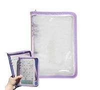 Classeur Budgétaire - Couverture Pour Carnet De Notes À 6 Trous, Planificateur Transparent Amovible, Organiseur Étanche | Étudiant Bureau Voyage Réunion Journal École Feuille De Travail Protection Com