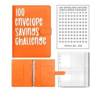 Classeur budgétaire rechargeable avec enveloppes pour espèces et autocollants numérotés de 1 à 100 classeurs budgétaires journal pour économiser de l'argent Love Challenge