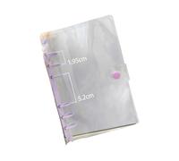Classeur budgétaire rechargeable transparent à 6 anneaux ronds