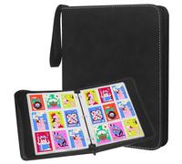 Classeur Carte，900 Cartes Album Porte Carte，50 Pages Album Carte avec Zippée，Grande capacité，Organissateur de Cartes,Livre Carte en Cuir Fermeture éclair