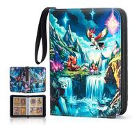 Classeur Carte à Collectionner 440 Cartes - Album de Rangement avec 50 Pages Sleeves, Range Carte à Fermeture Zip - Compatible avec Cartes Pokémon, Magic, One Piece - Idée Cadeau Collectionneur