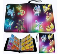 Classeur-Carte-Album Capacité de 50 pages-de-900-Pochette Cahier Rangement Album en cuir Imperméable Fermeture éclair Classeur Carte à Collectionner Cadeau pour les Enfants (9 fées violettes 900)