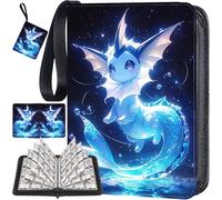 Classeur Carte Capacité de 50 Pages de 900 Cartes, Pochette Album Classeur Carte One Piece, Range Porte Cartes Portable Étanche, pour Collecter et Échanger Bleu