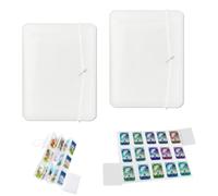 Classeur Carte One Piece Binder Toploader, Livre de Cartes à Jouer de Quinze Pages Extensible et Pliable pour un Stockage Facile Matériau Transparent pour une Visualisation Facile Collection 2 Pièces
