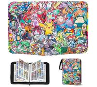 Classeur Carte Pokemon,50 Pages Classeur Carte,400 Poches Cartes Album Porte Cartes,Portable Imperméable Album de Collection pour Carte,Un Cadeau Les garçons et Les Filles (PKQ400)
