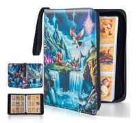 Classeur Carte Pokemon 900 Cartes - Album Porte Carte pour Rangement avec 50 Pages à Pochette - Cahier Livre à Collectionner Compatible avec Carte Yu-Gi-Oh, One Piece, Magic et Dragon ball