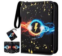 Classeur Carte Pokemon, Album Carte à Collectionner, Capacité de 55 Pages de 440 Cartes, Imperméable Fermeture éclair Porte Cartes Livre Rangement Range Carte