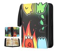 Classeur Carte Pokemon, Album Carte à Collectionner, Capacité de 60 Pages de 480 Cartes, Imperméable Fermeture éclair Livre Carte