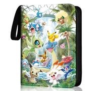 Classeur Carte Pokemon, Fermeture Éclair, 50 Pages 400 Cartes, Album Carte Avec Portable Poignée, Cahier Carte Cuir Imperméable