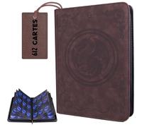 Classeur cartes à collectionner DIATOKHI 612 Pochettes Cuir PU Compatible Pokémon TCG MTG