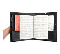 Classeur choral de luxe Pro Tec FSA1E avec s parateurs de cordes lastiques et dragonne r glable Noir