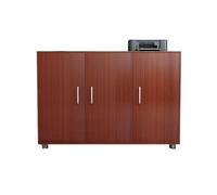 Classeur compact de 1,2 m avec rangement pour imprimante - Couleur rouge - Petite bibliothèque multifonction pour une organisation efficace du bureau et des solutions d'économie d'espace