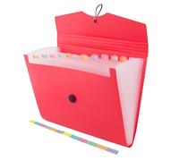 D.RECT 5580 - Trieur Extensible 12 Poches A4 | Extensible Classeur Documents | Accordéon Classeur Pochettes Porte-documents, rouge